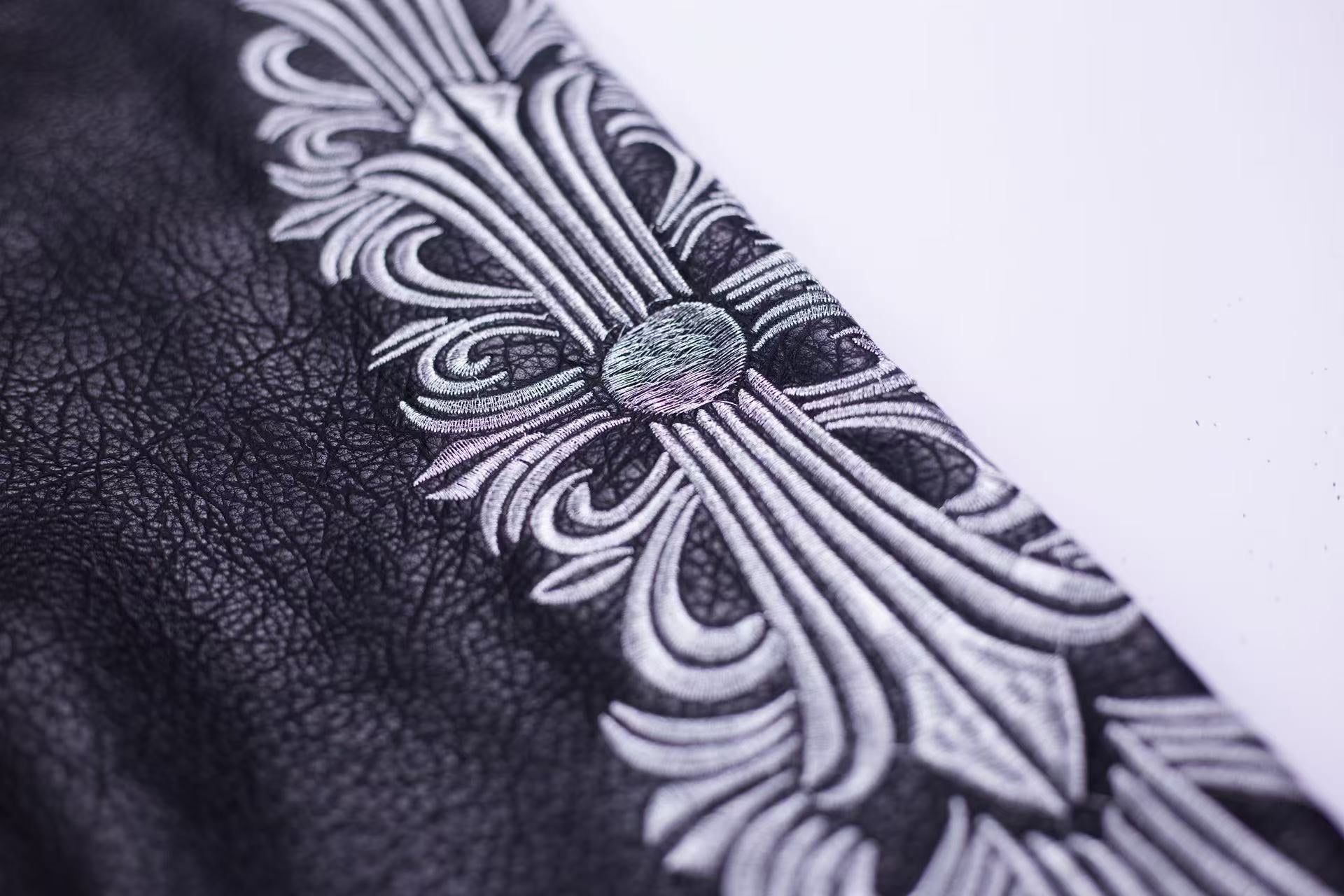 Embroidered Sleeve Varsity Jacket - Black Streetwear Coat 5577